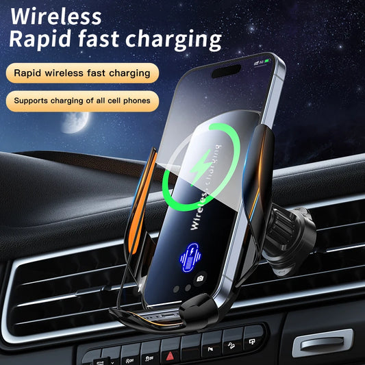 Chargeur Sans Fil Voiture – Charge Rapide 15W Compatible iPhone & Android
