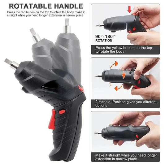 electric screw driver Mini Household Electric Drill Rotated Cordless Screwdriver Power Tools Household Maintenance Repair