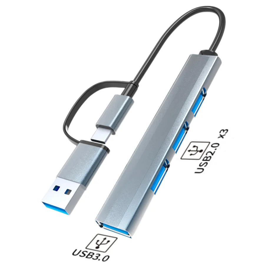 4-in-1 USB-C & USB-A Hub