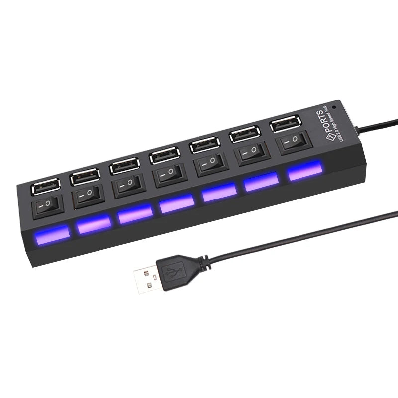 USB 2.0 Hub – 4/7 Ports with Individual Switches