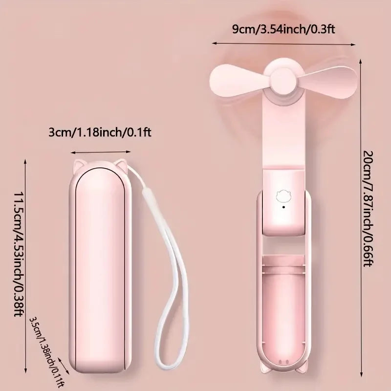Mini Ventilateur Portable Rechargeable – Silencieux, Puissant & Compact