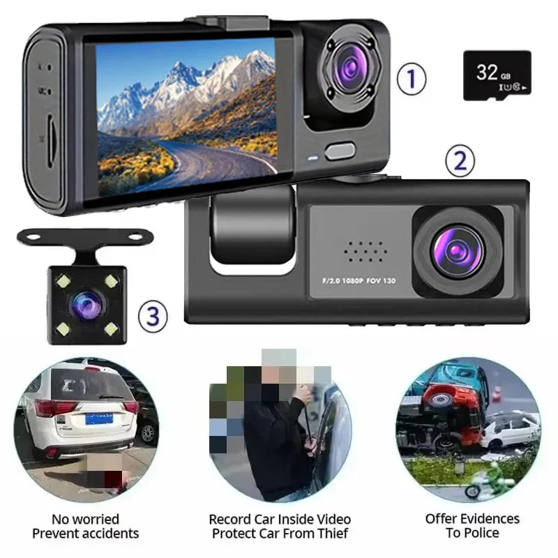 Dashcam voiture Full HD caméra embarquée grand angle  
