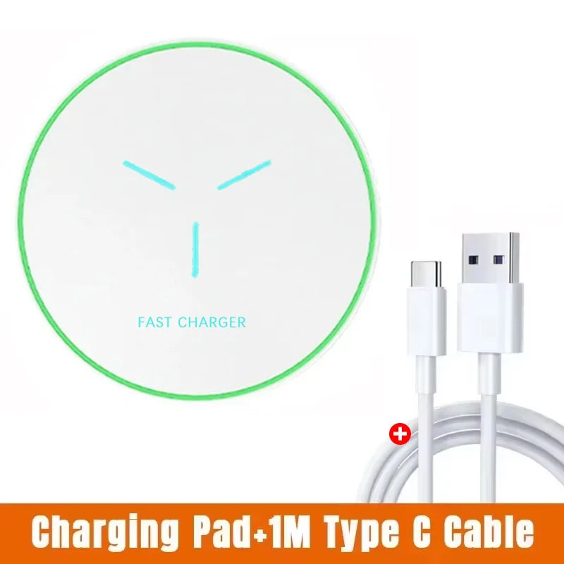 Chargeur Sans Fil à Induction 15W – Compatible iPhone & Samsung