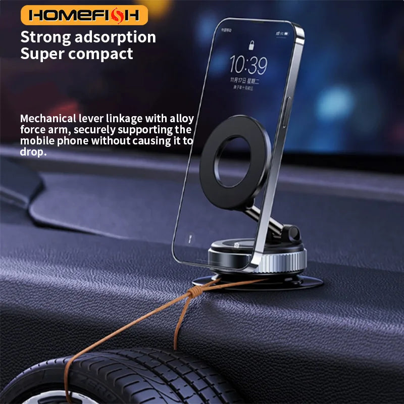 Support Téléphone Magnétique Voiture — Rotation 3 Axes, Fixation Universelle Multi-Supports