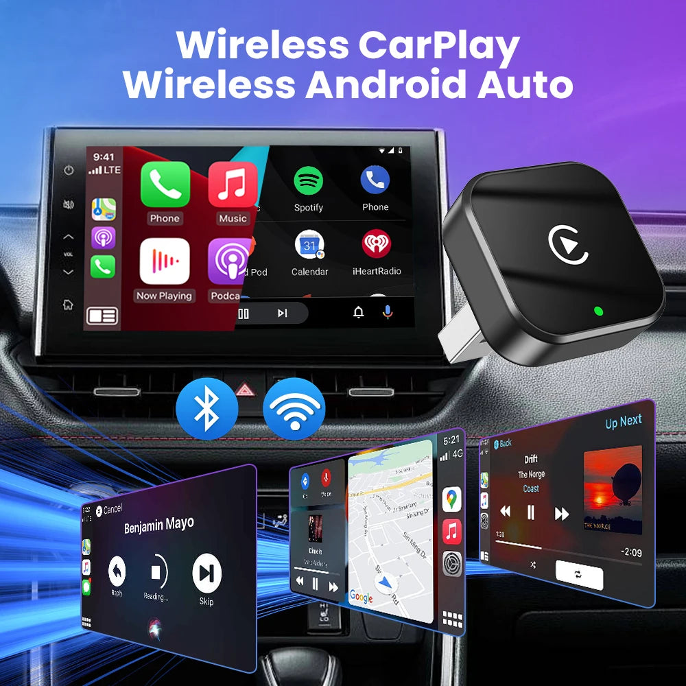 Kabelloser CarPlay- & Android Auto-Adapter 2-in-1