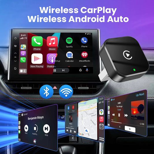 Adaptateur CarPlay & Android Auto 2 en 1 Sans Fil