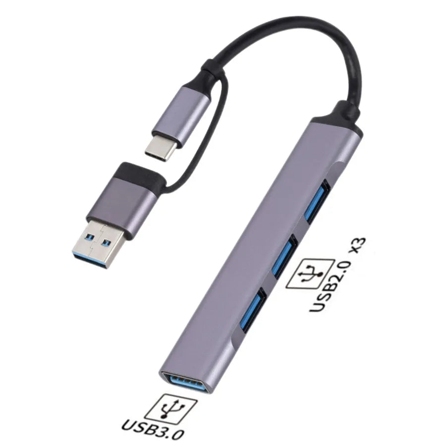 4-in-1 USB-C & USB-A Hub
