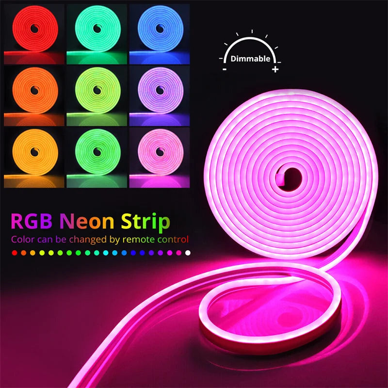 RGB Neon LED-Streifen USB mit Fernbedienung