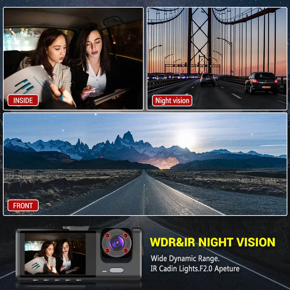 Dashcam Voiture Full HD – Caméra Embarquée Grand Angle