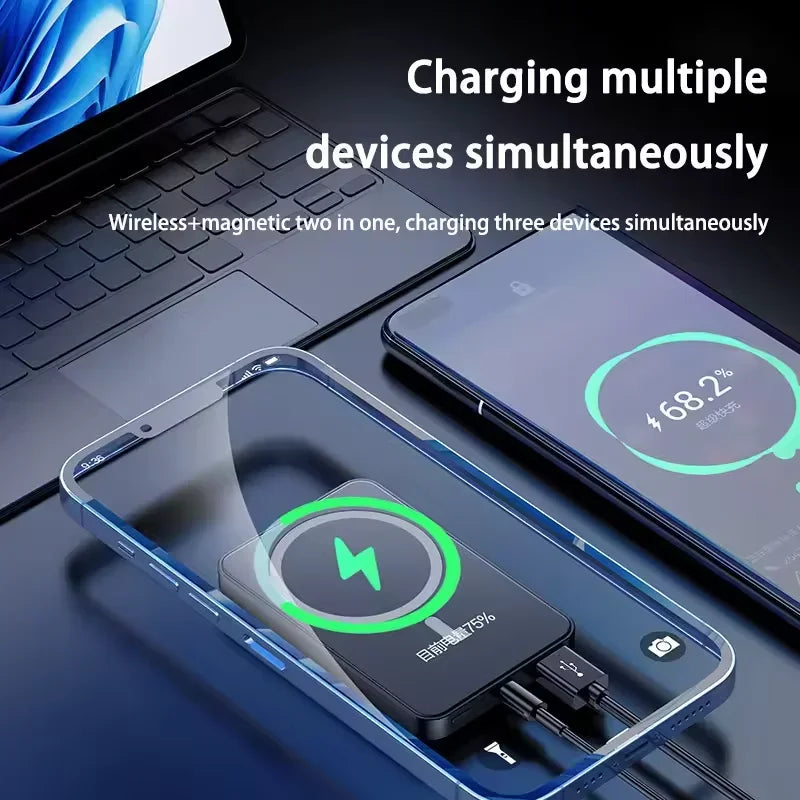 Batterie Externe Portable 20000mAh – Charge Rapide USB-C & iPhone