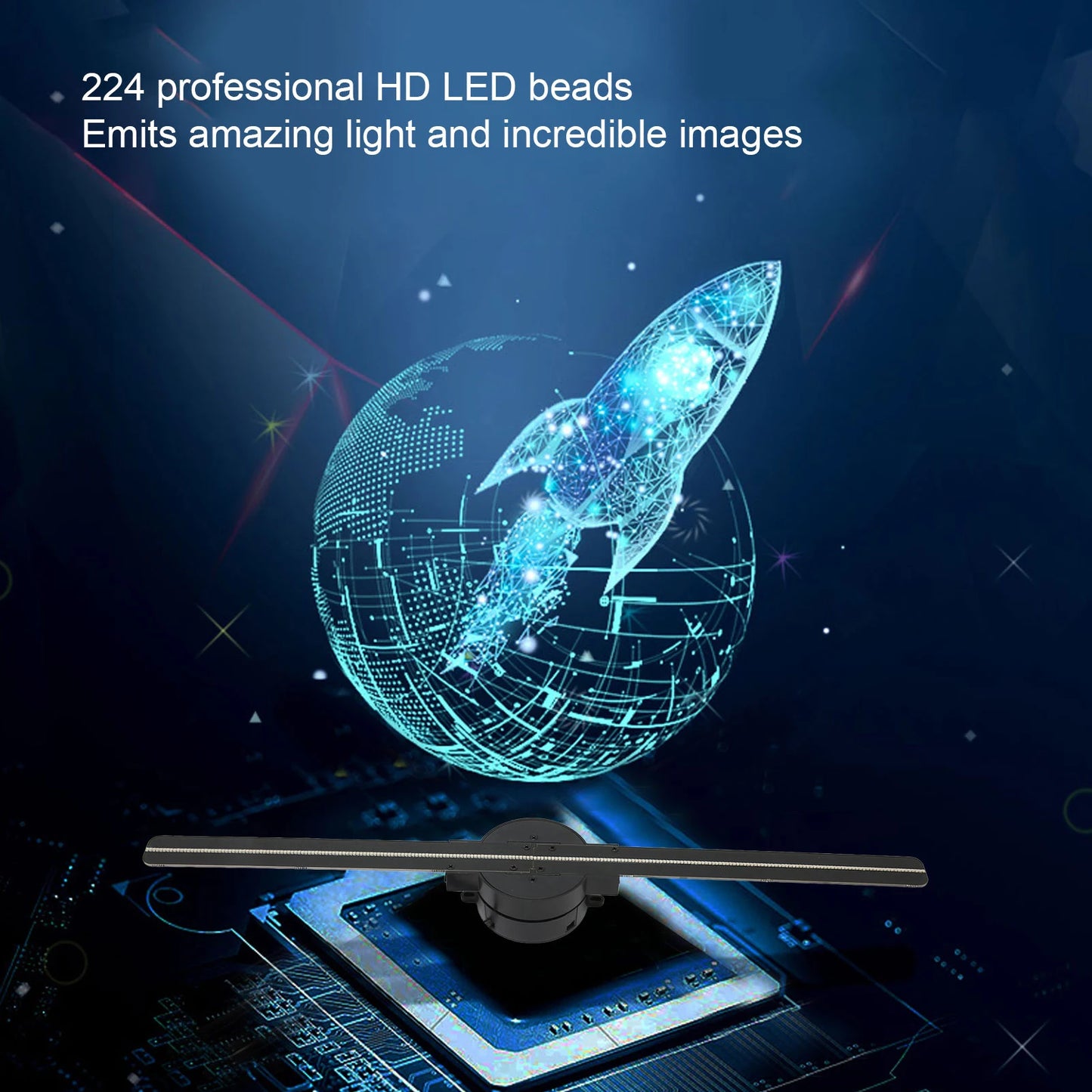 Lampe LED Holographique 3D