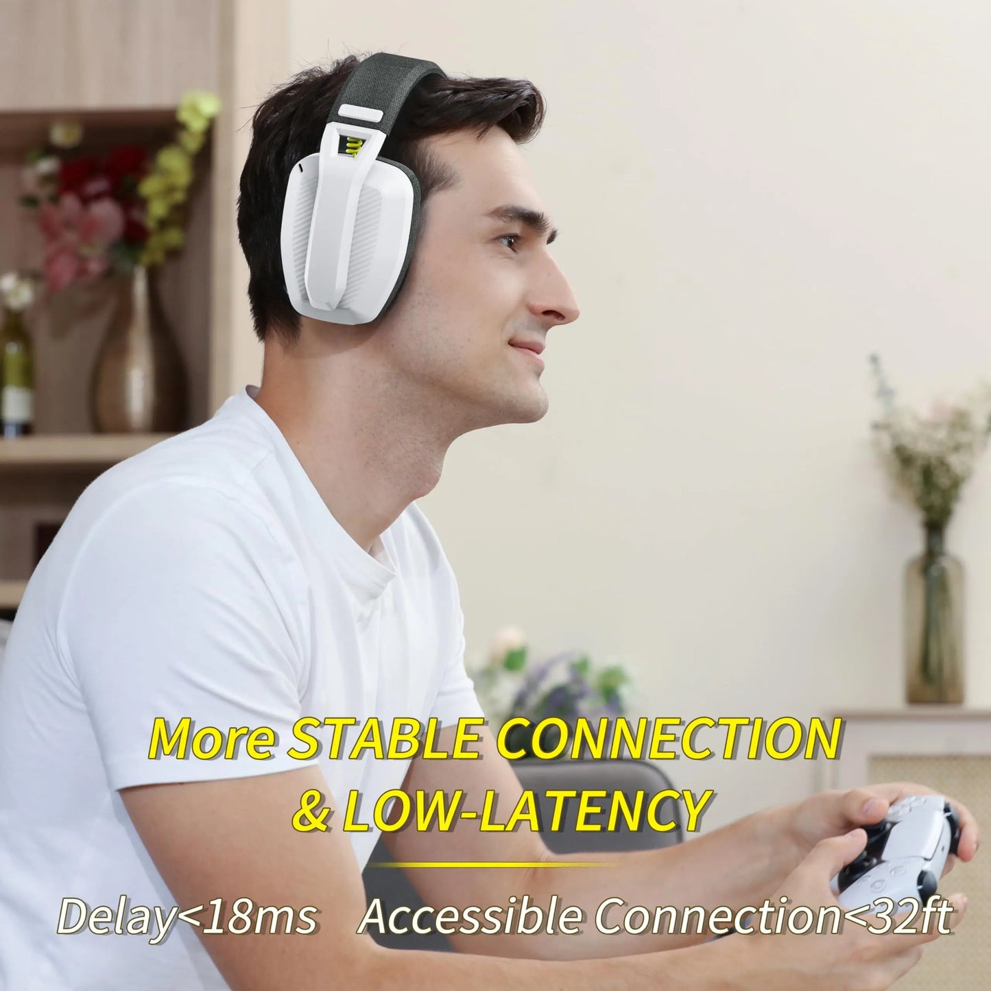 Casque Gaming Sans Fil – Son Surround 7.1 & Micro Anti-Bruit