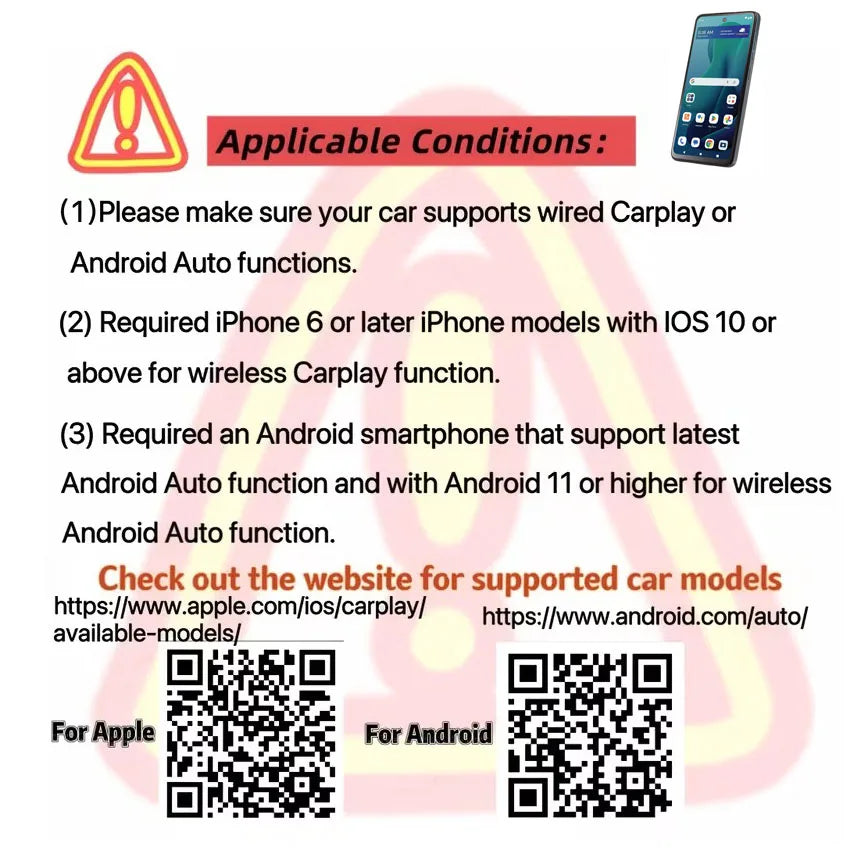 Kabelloser CarPlay- & Android Auto-Adapter 2-in-1