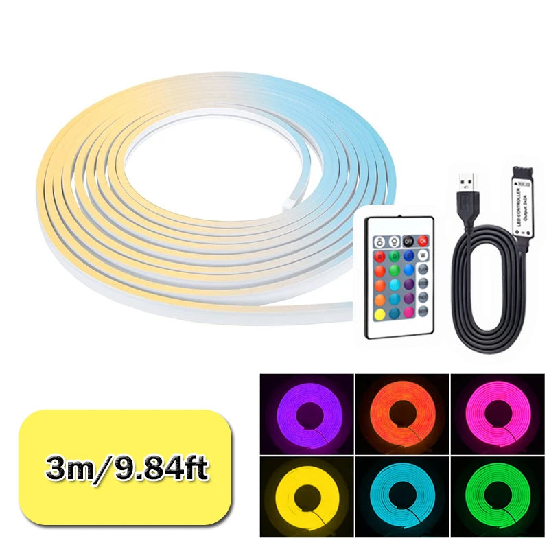 RGB Neon LED-Streifen USB mit Fernbedienung