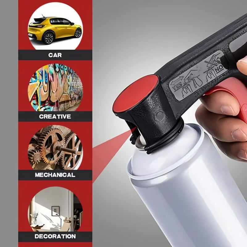 Adaptateur Pistolet Aérosol Universel — Poignée Gâchette pour Bombe de Peinture et Entretien Carrosserie