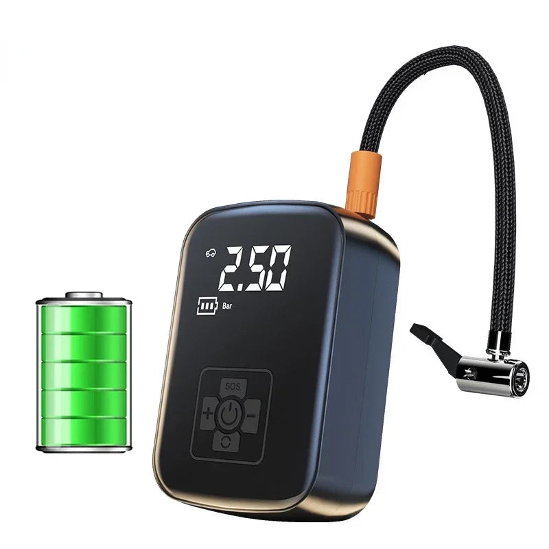 Compresseur d'Air Portable Rechargeable – Gonfleur Pneu Voiture & Vélo