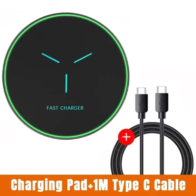 Chargeur Sans Fil à Induction 15W – Compatible iPhone & Samsung