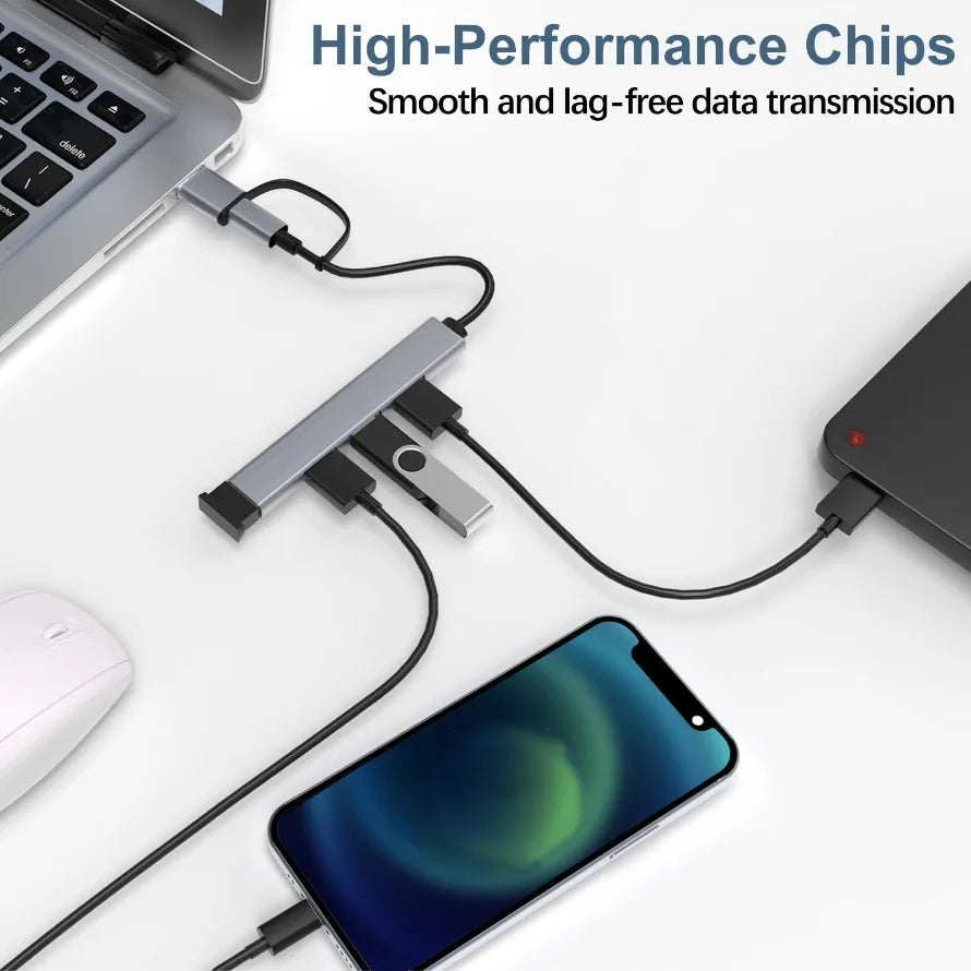 4-in-1 USB-C & USB-A Hub