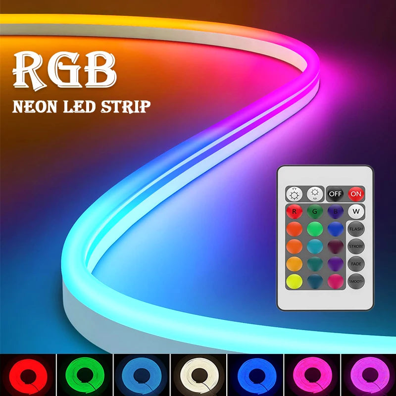 RGB Neon LED-Streifen USB mit Fernbedienung