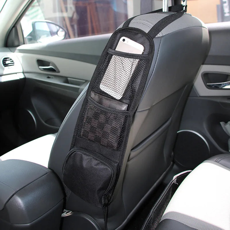 Organisateur Siège Arrière Voiture avec Support Tablette Tactile — Rangement Auto, Protège-Siège et Pochettes de Stockage