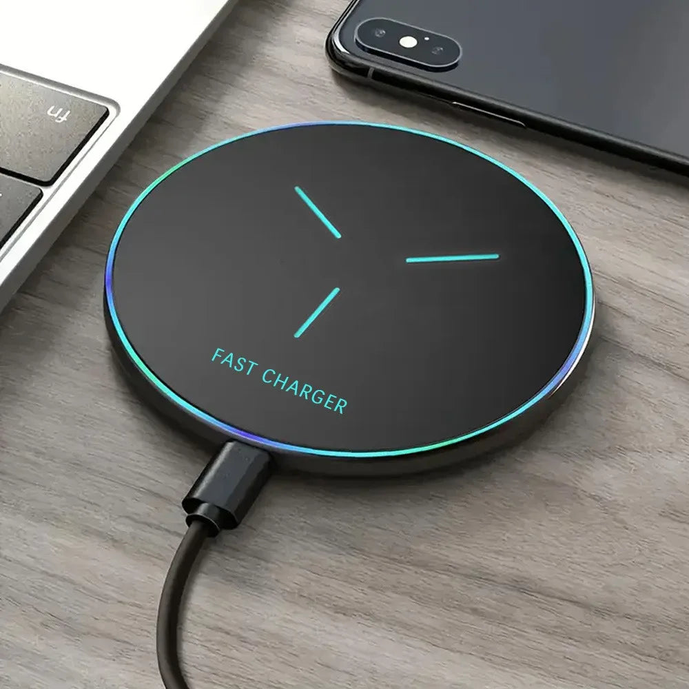 Chargeur Sans Fil à Induction 15W – Compatible iPhone & Samsung