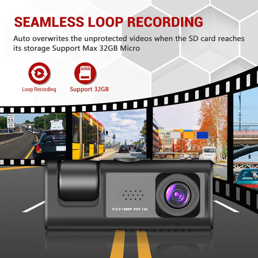 Dashcam Voiture Full HD – Caméra Embarquée Grand Angle