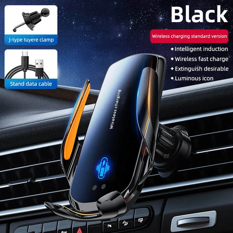 Chargeur sans fil voiture 15W compatible iPhone et Android  
