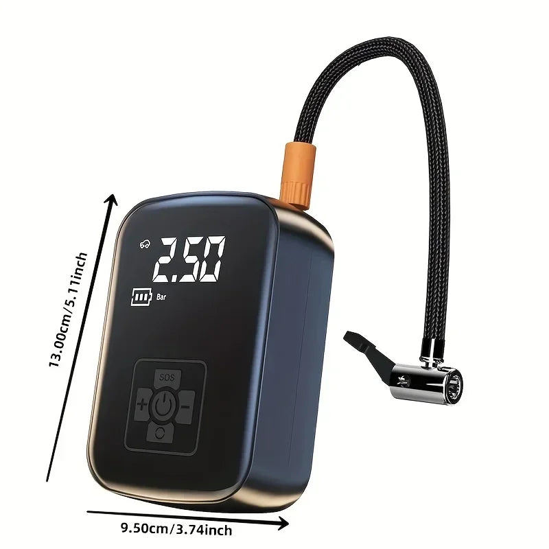 Compresseur d'Air Portable Rechargeable – Gonfleur Pneu Voiture & Vélo