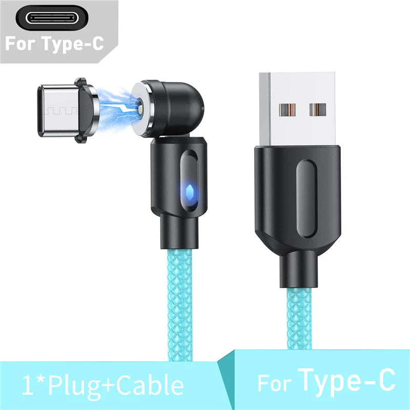 Cable Magnétique LED 3-en-1 – USB-C, Lightning & Micro-USB